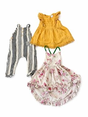 Toddler Girls Bundle 24M Dresses Romper Floral Boho Floral 3pc